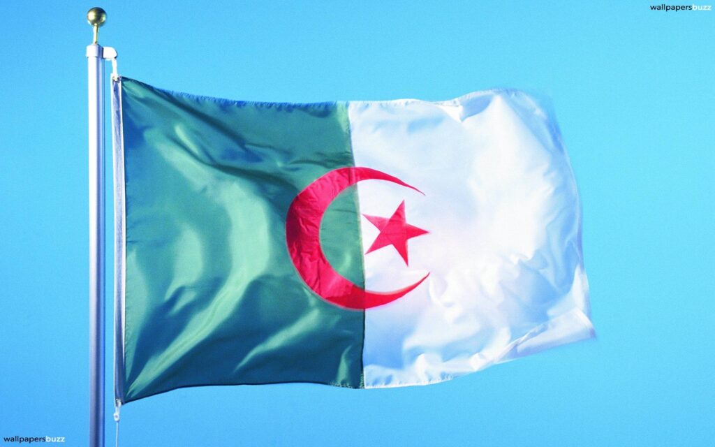 The flag of Algeria 2K Wallpapers