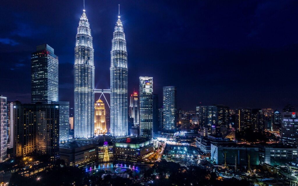 Download Petronas Towers skyscrapers, Kuala Lumpur