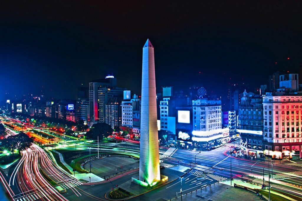 Wallpapers Argentina Buenos Aires Roads night time Cities Houses