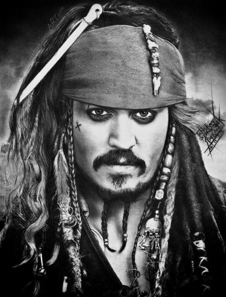 Captain Jack Sparrow on ARTatte by ARTattedeviantart on