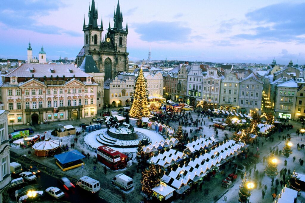 Towns wallpapers|Christmas Market, Old Town Square, Prague, Czech