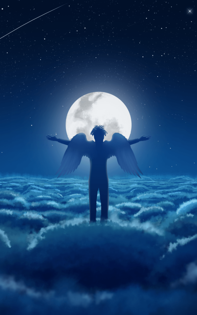 Download Angel, Moon, Beyond The Clouds, Stars, Night