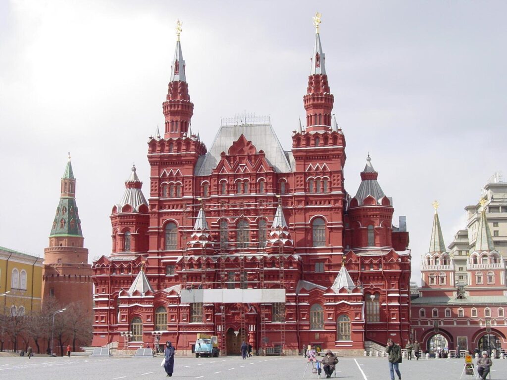Kremlin square red building Moscow Russia city wallpapers
