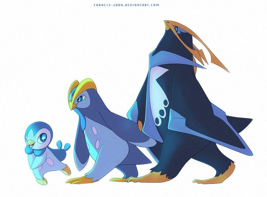 Piplup Prinplup and Empoleon by francis