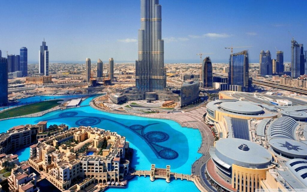 United Arab Emirates Skyscrapers Dubai Megapolis 2K desktop