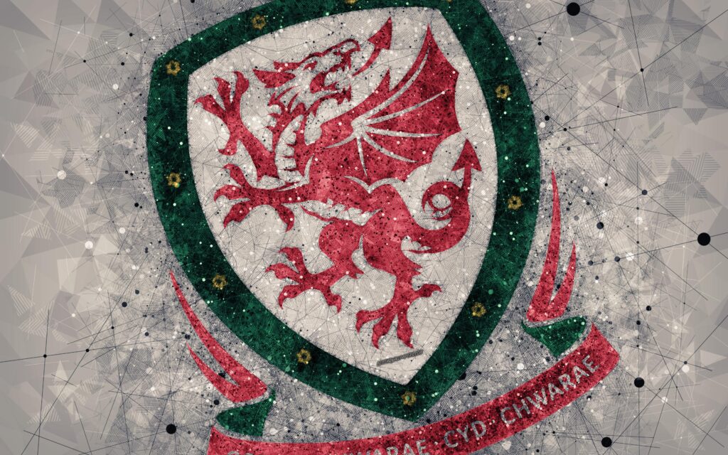 Download wallpapers Wales national football team, k, geometric art