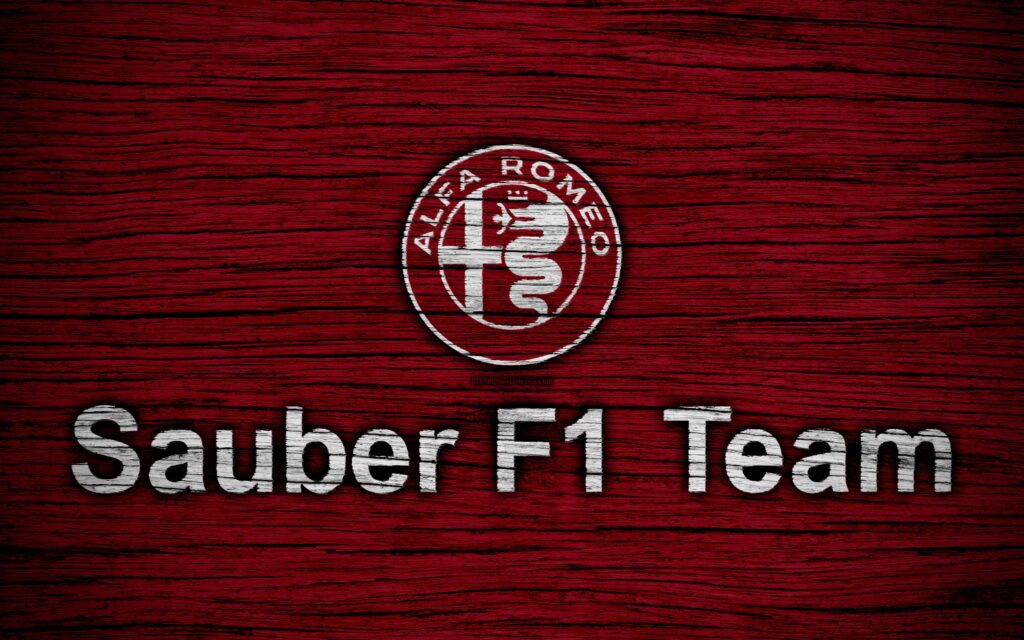 Download wallpapers Alfa Romeo Sauber F Team, k, logo, F teams