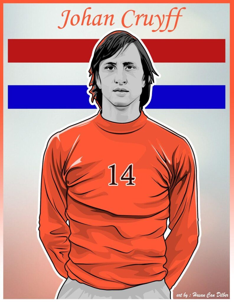 Signed Johan Cruyff Football Shirt Home Barcelona × Johan
