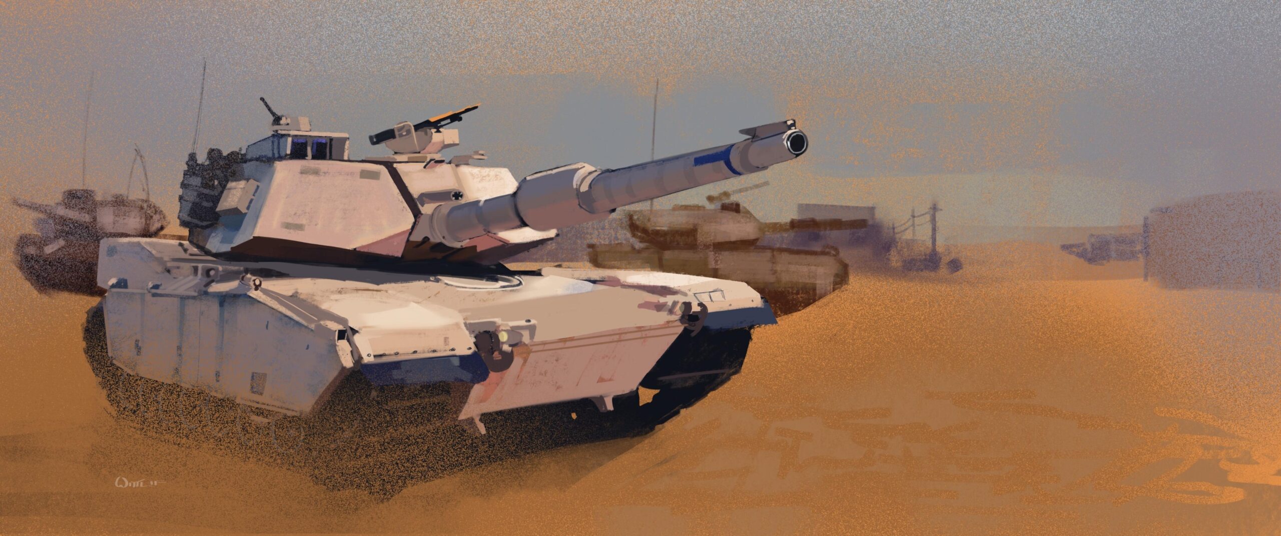Wallpapers M Abrams Tanks US MA Painting Art Army