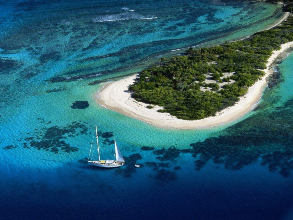 Aeriel View of an Island, Grenada