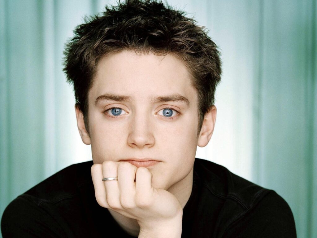 Elijah wood, Actor, Blue eyes, Ring, Hand wallpapers and backgrounds