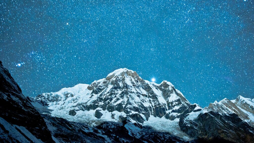 Wallpapers Nepal, k, k wallpaper, Himalayas, night, stars, OS