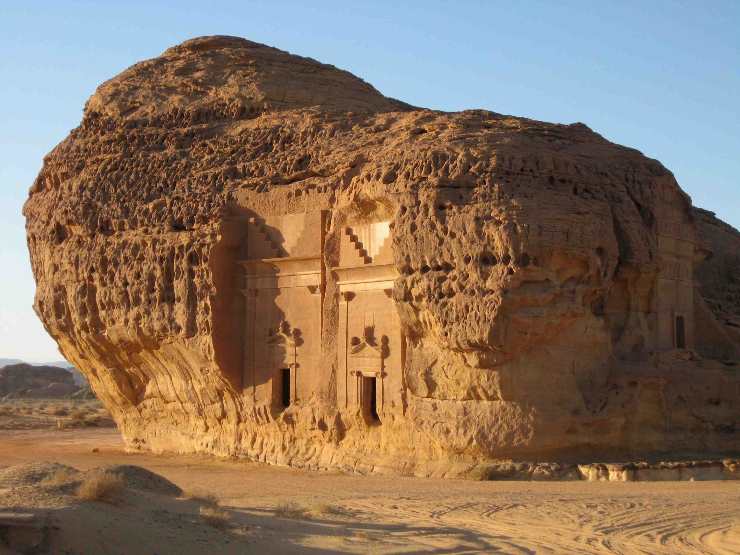 Ancient Mada Seleh Saudi Arabia Rock Landscape Archaeological