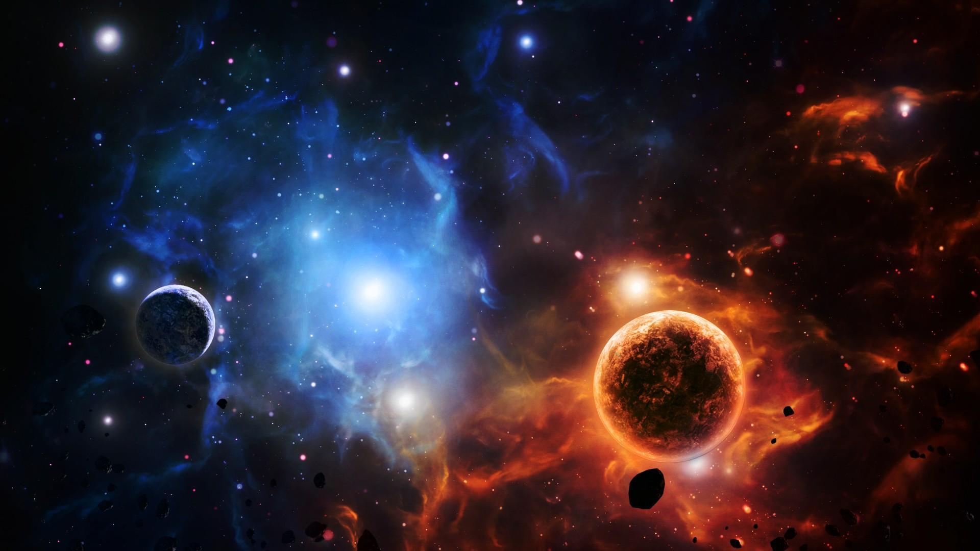 Artwork asteroids nebulae outer space planets wallpapers