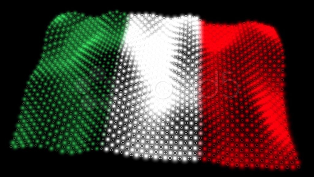Glowing Italian Flag