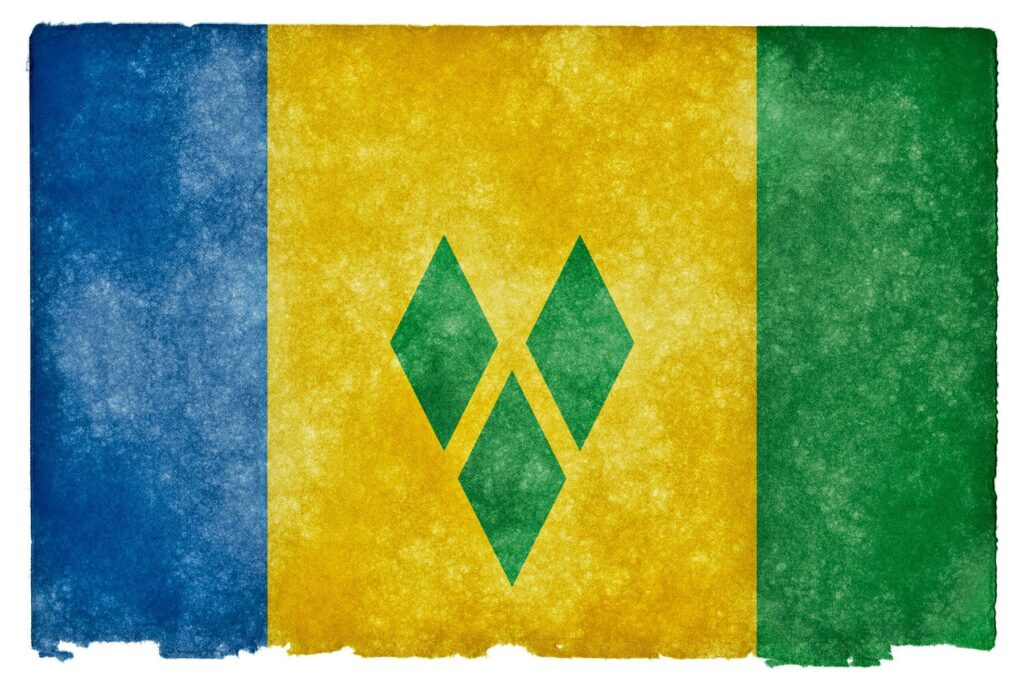 Saint Vincent and the Grenadines Grunge Flag 2K Wallpapers