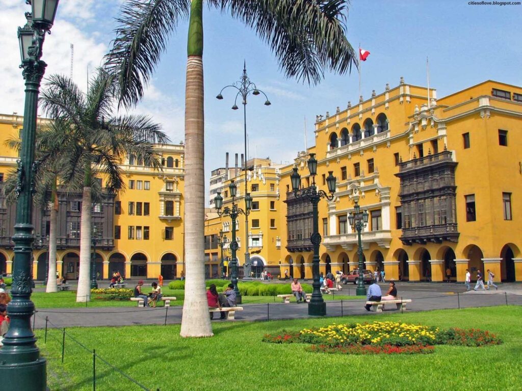 Lima Historical Beautiful Plaza Mayor Peru 2K Desk 4K Wallpapers