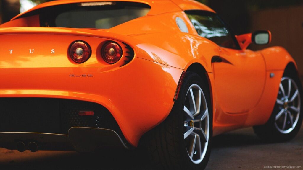 Download Orange Lotus Elise Back Wallpapers