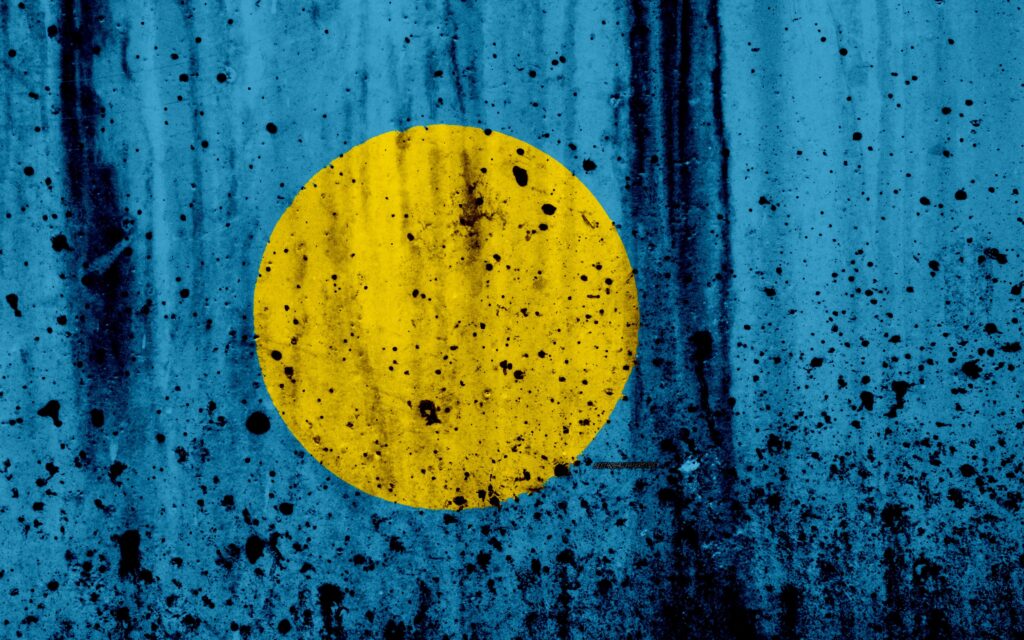 Download wallpapers Palau flag, k, grunge, flag of Palau, Oceania
