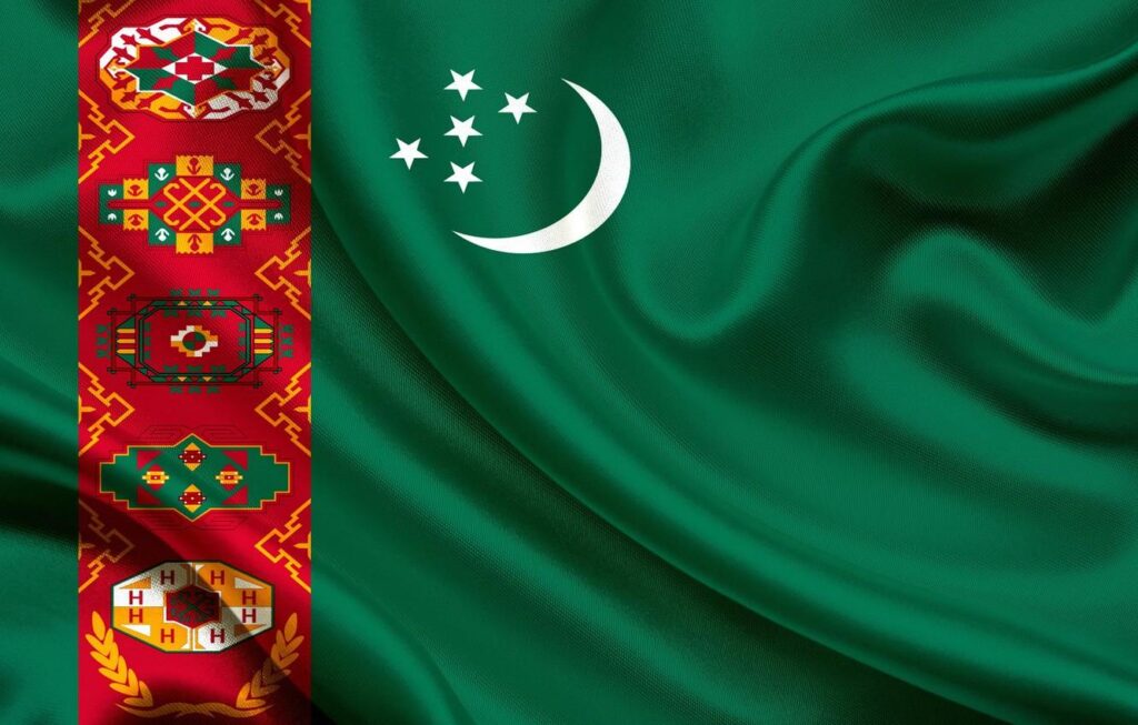 Wallpapers flag, green, ornament, Turkmenistan, Turkmen, Turkmenistan
