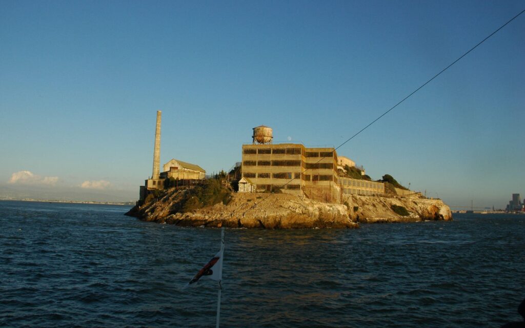 Download Wallpapers Alcatraz island, San francisco, Rocks