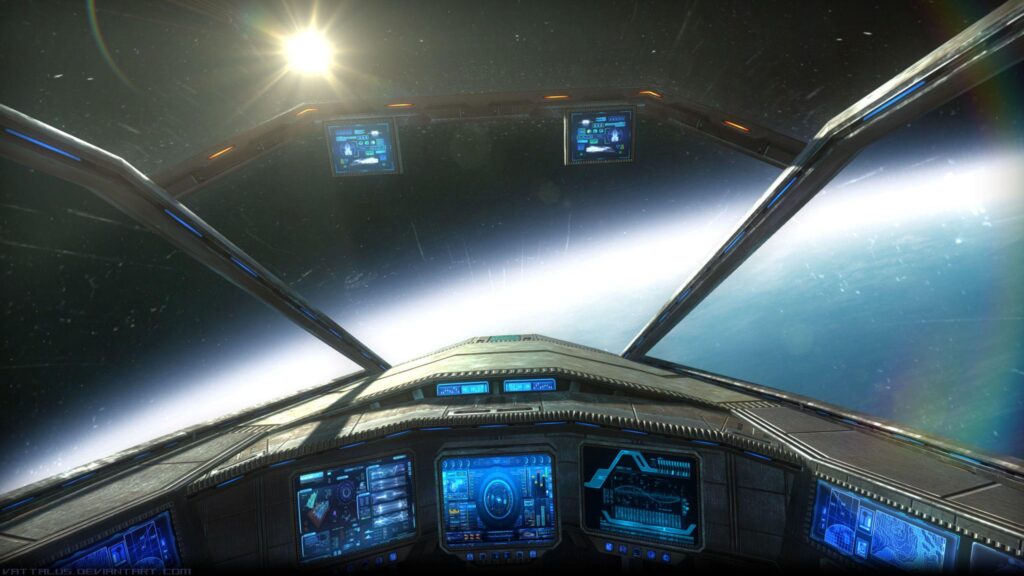 Wallpaper of Space Ship Cockpit