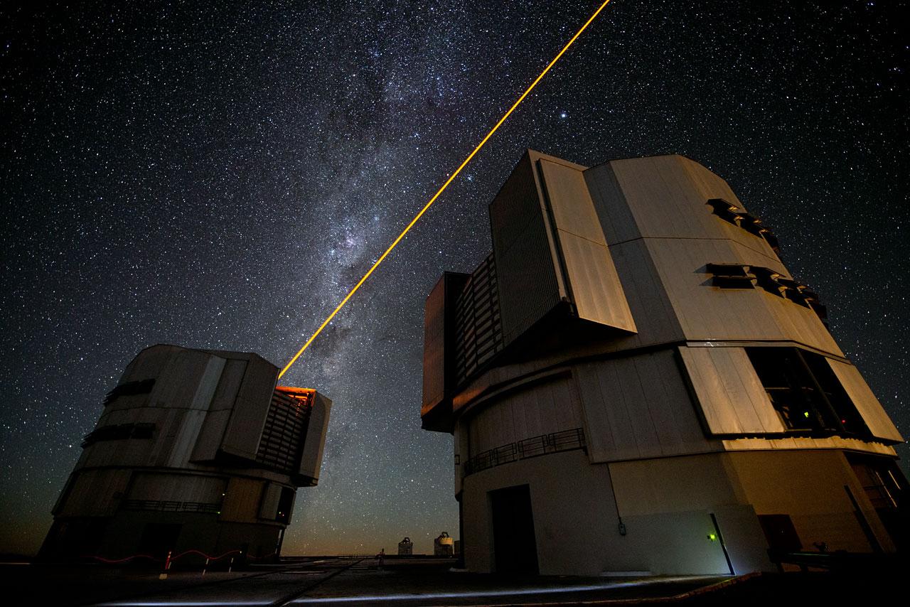 The new PARLA laser in operation at ESO’s Paranal Observatory
