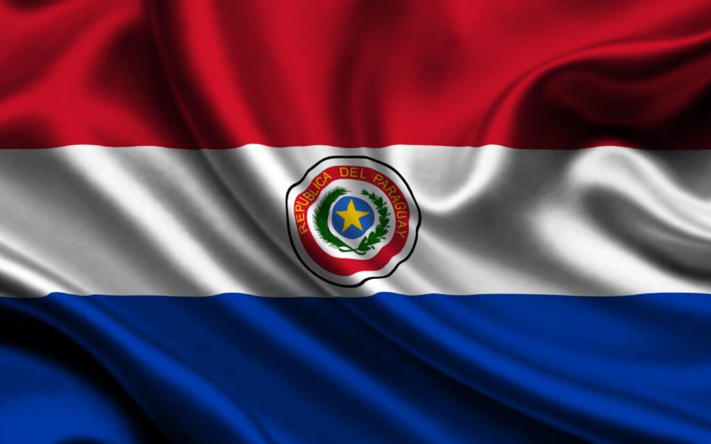 Download Wallpapers Paraguay, Satin, Flag, Symbol, Star