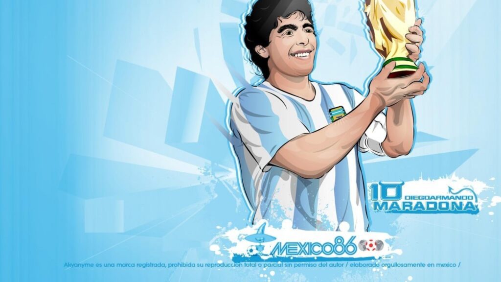 Vector soccer diego maradona football player wallpapers