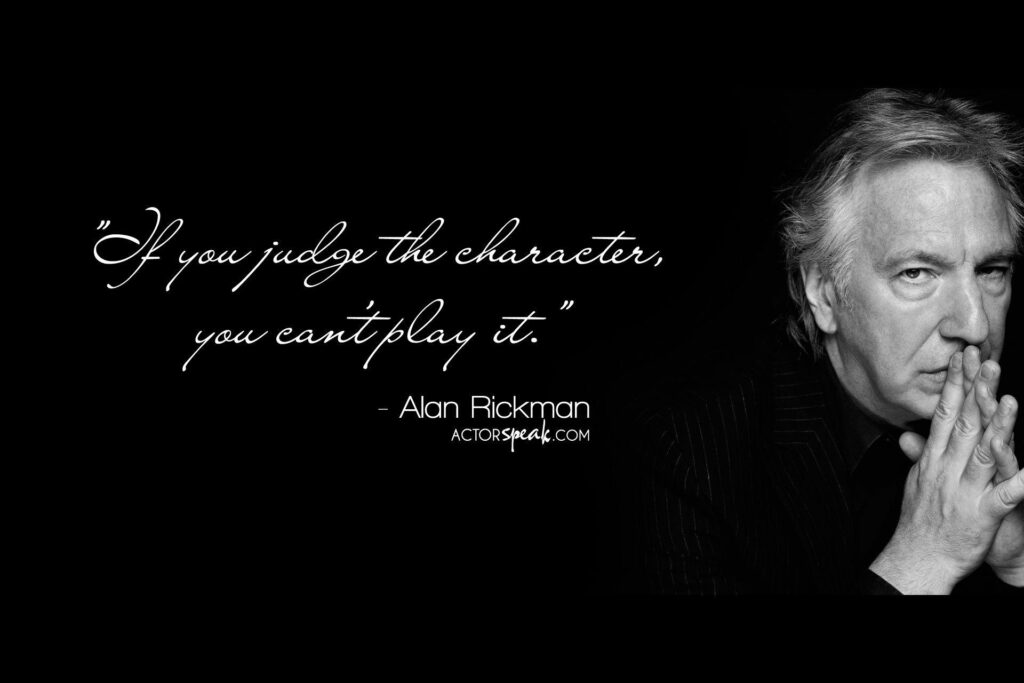 WALLPAPER Alan Rickman quote on acting with photo