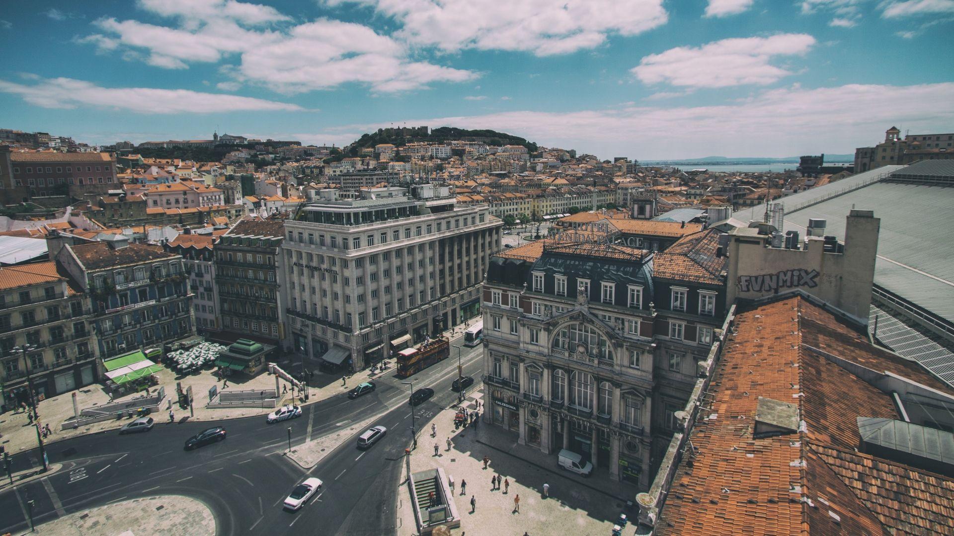 Download Wallpapers Lisbon, Portugal, Buildings, View