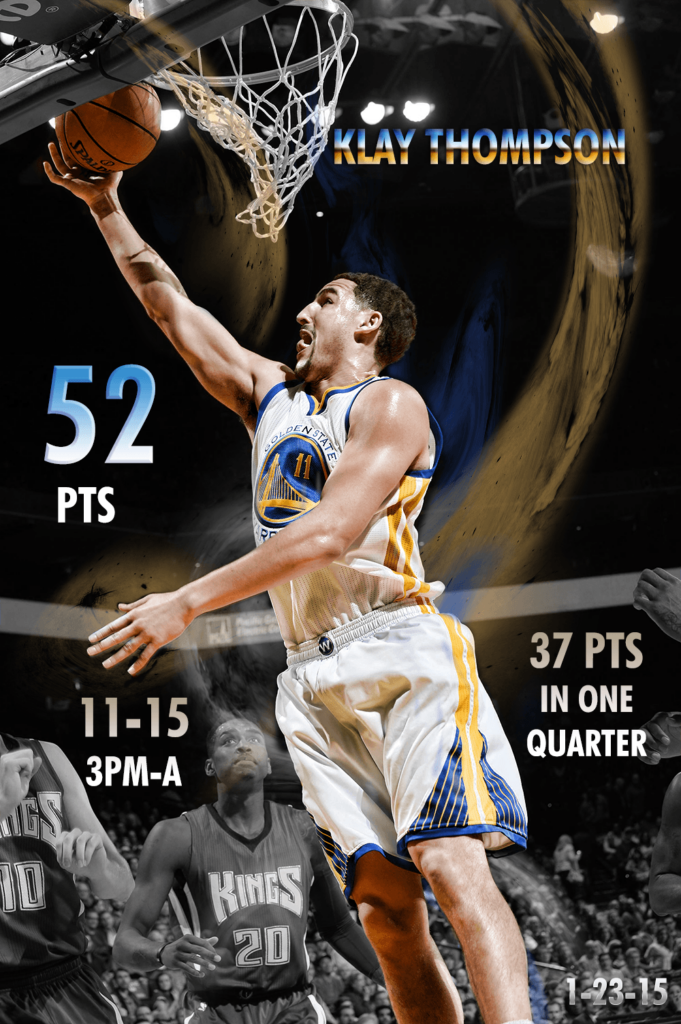 Klay Thompson point night by chronoxiong