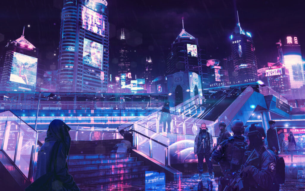 Cyberpunk Neon City Macbook Pro Retina 2K k Wallpapers