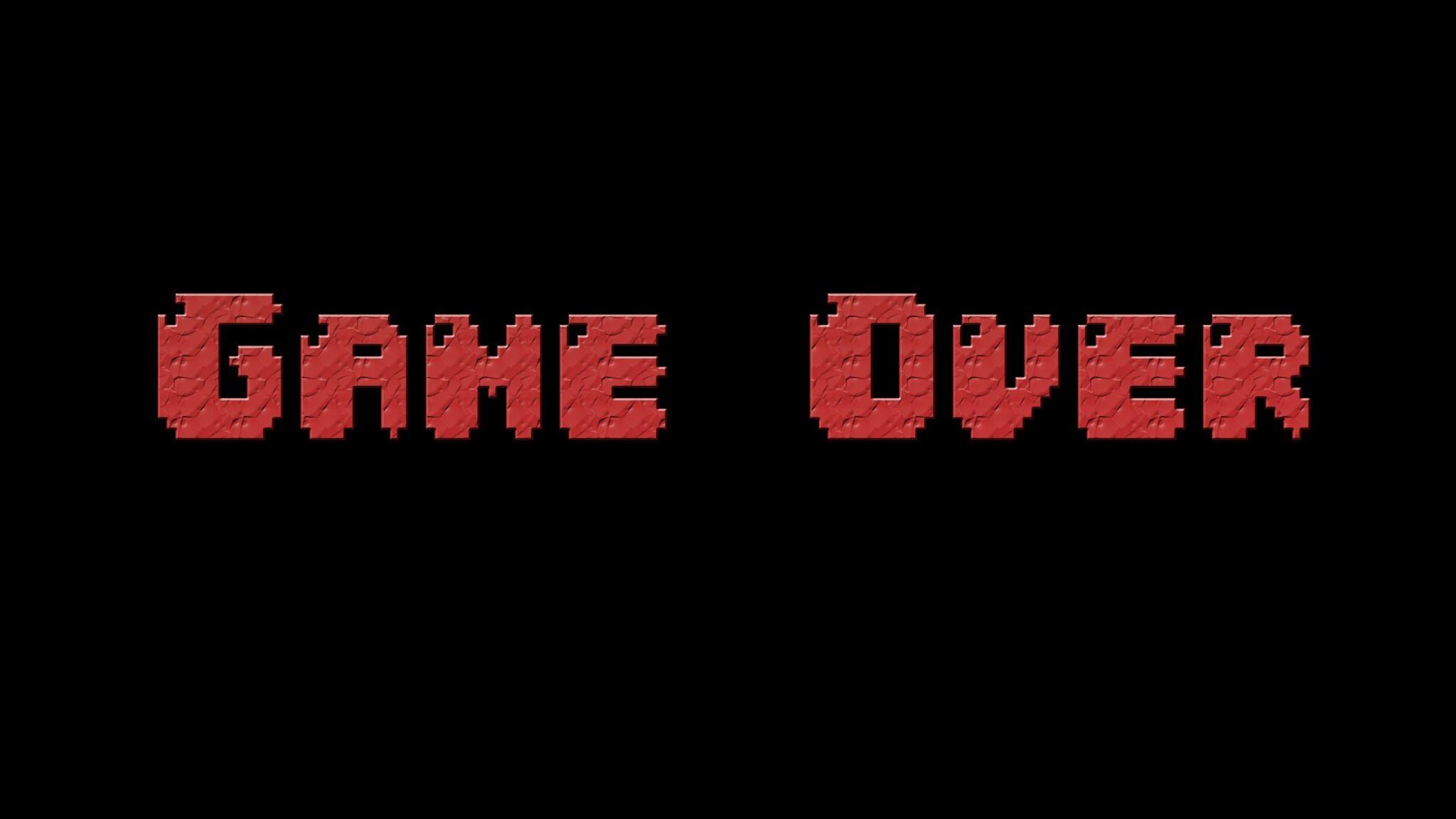 Game Over Typography Resolution 2K k