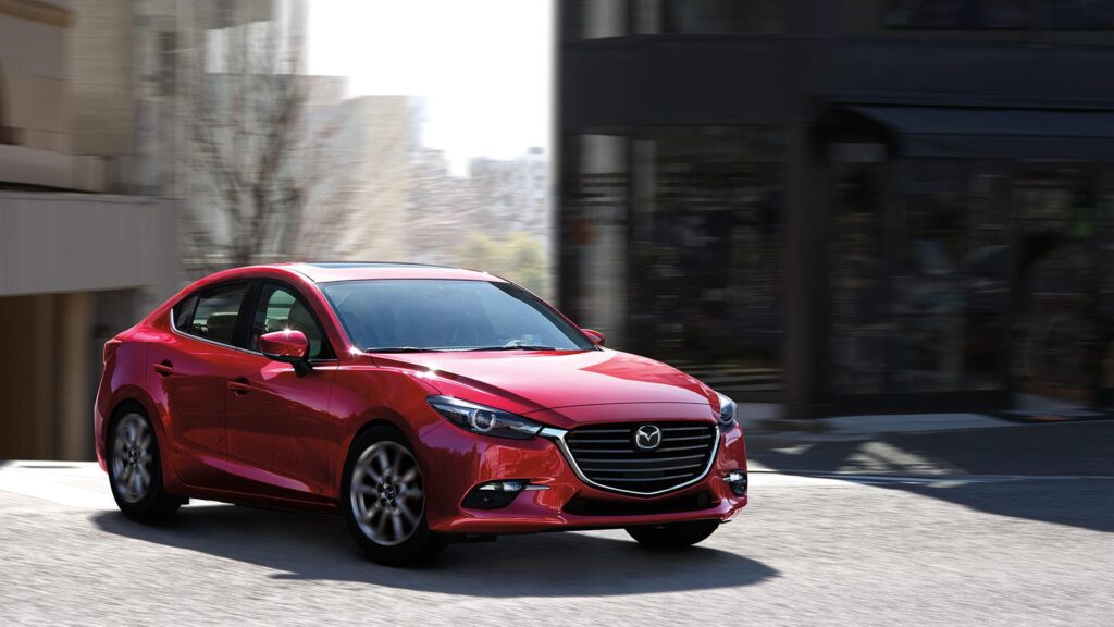 Mazda Sedan compact car 2K wallpapers