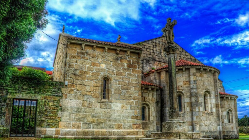 Religious Beautiful San Salvador Monestary La Coruna Spain