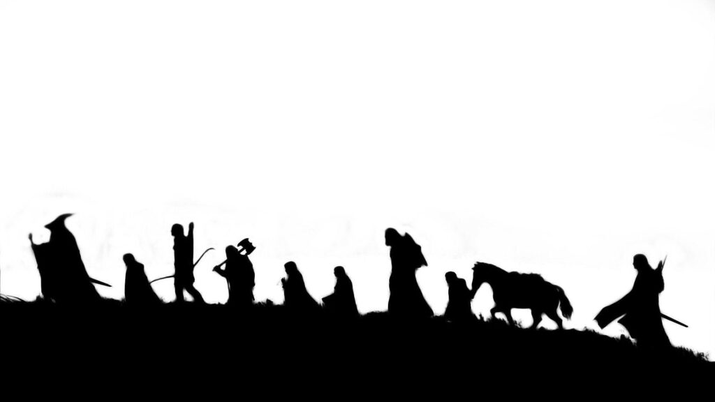 Simple black and white wallpapers p lotr