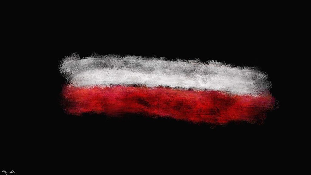 Poland, Flag, Abstract, Minimalism Wallpapers 2K | Desk 4K and