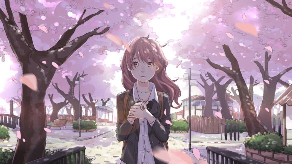 Koe no Katachi Wallpaper koe no katachi nishimiya shouko sakura blossom