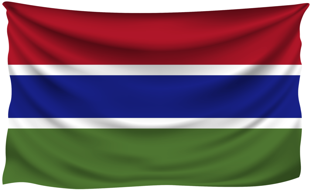 Gambia Wrinkled Flag