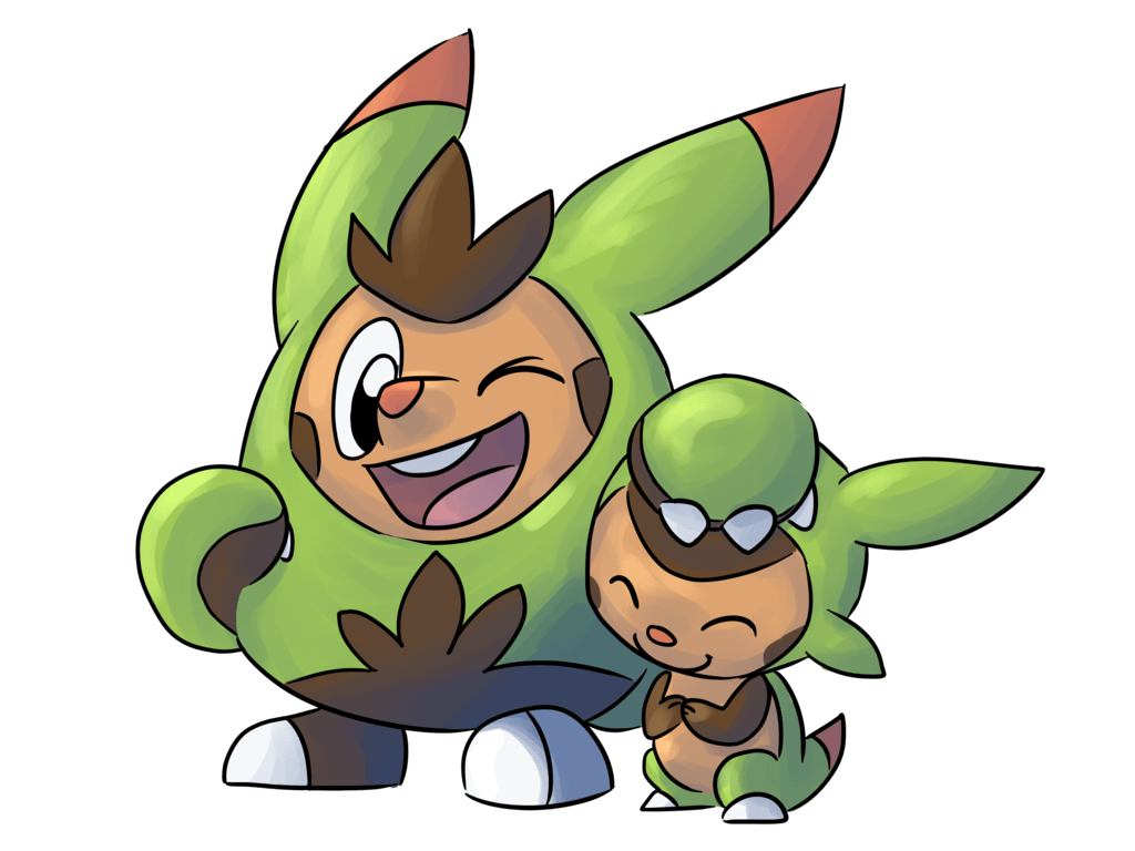 Chespin and Quilladin by LeniProduction