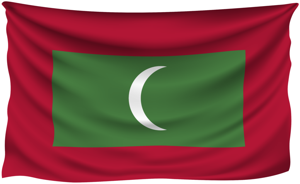 Maldives Wrinkled Flag