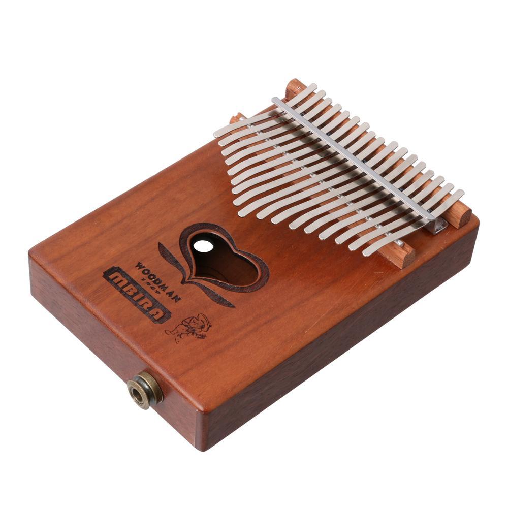 Keys C Tone Kalimba MBIRA Thumb Piano Build In Pickup W| End Pin