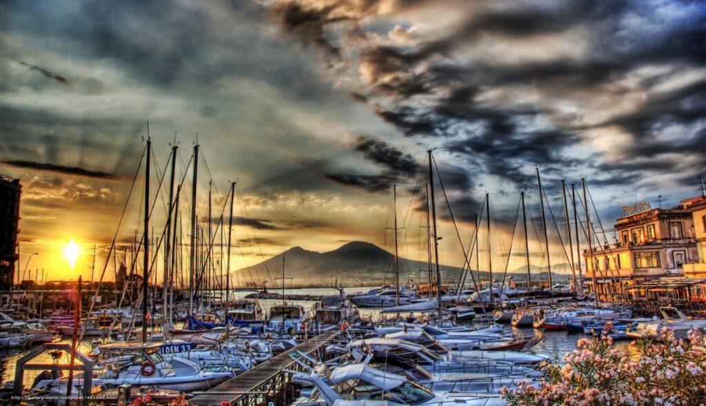 Download wallpapers Ships, Italy, Naples free desk 4K wallpapers in