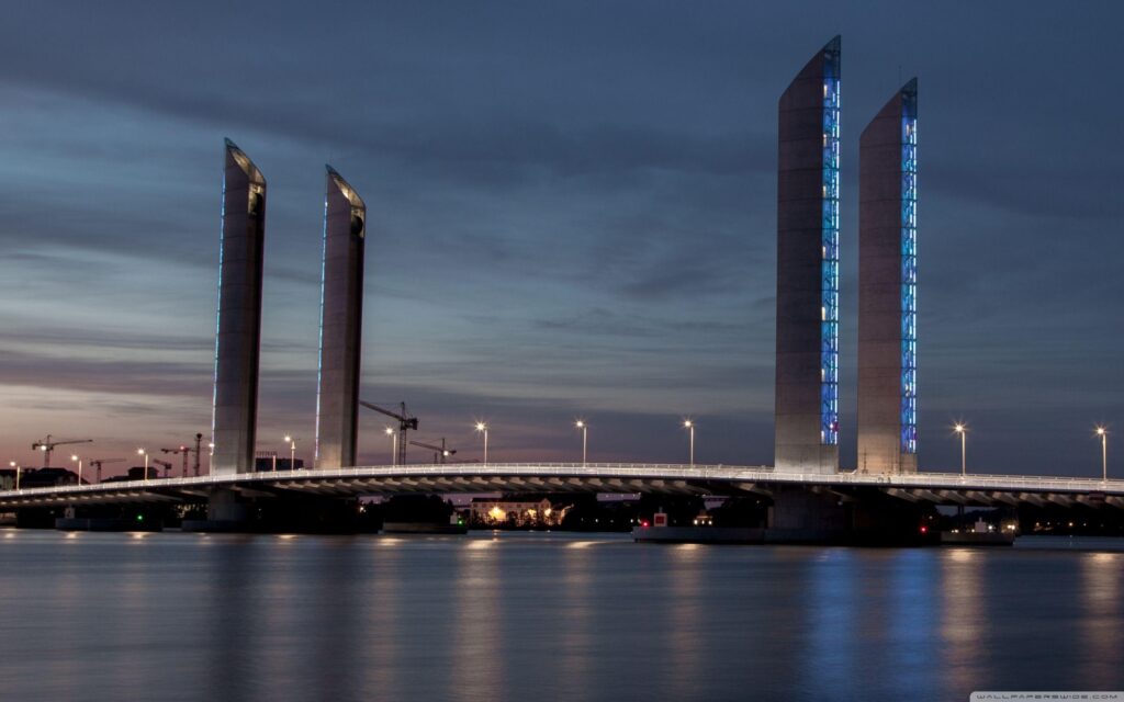 Pont Jacques Chaban Delmas Bridge, Bordeaux, France ❤ K 2K Desktop