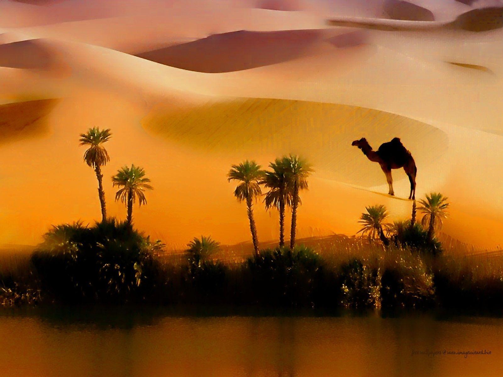Desert Painting Art Nature Sahara Wallpapers – Desert for 2K