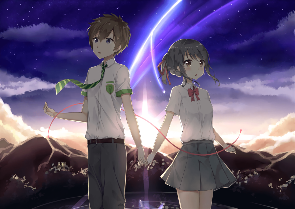 Anime Your Name Mitsuha Miyamizu Taki Tachibana Kimi No Na Wa