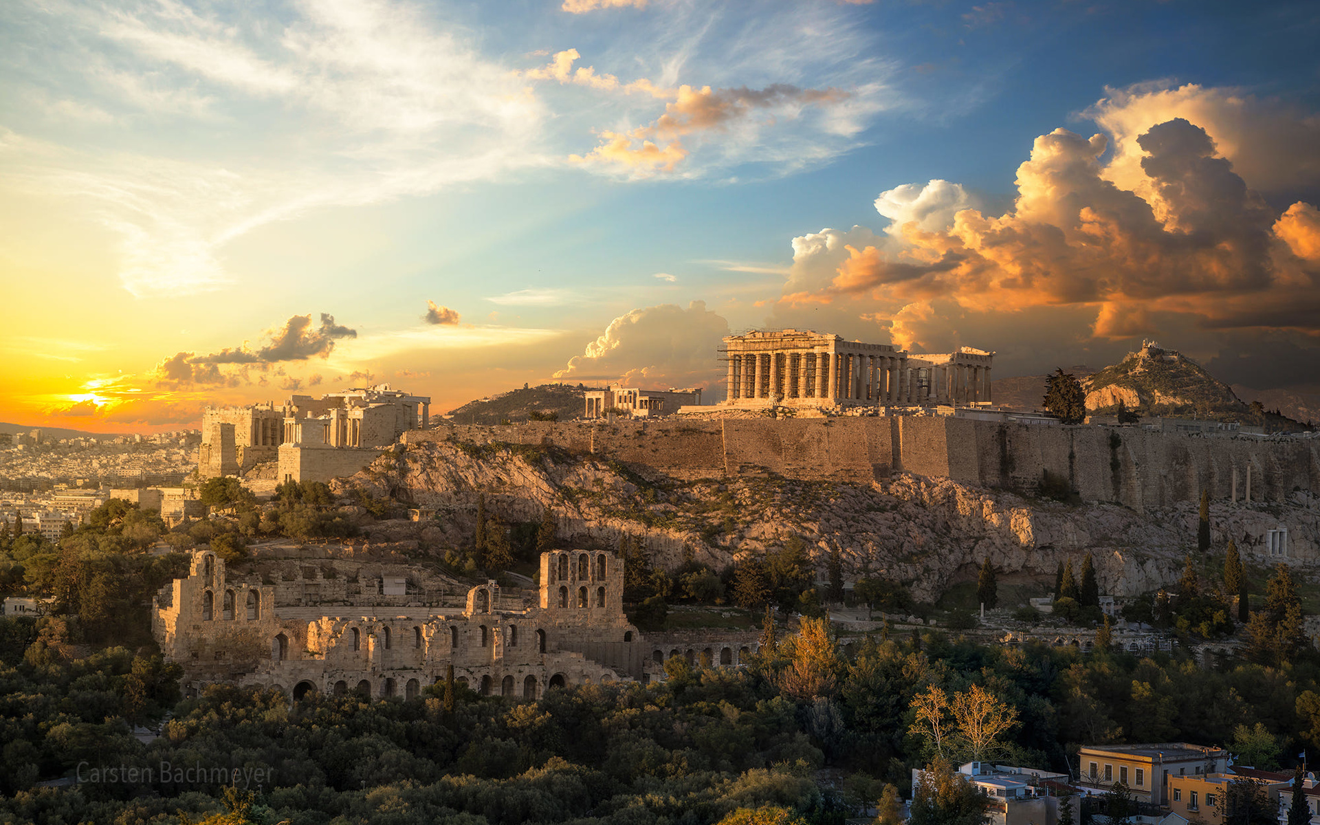 Download wallpapers Acropolis of Athens, greek architecture, greek