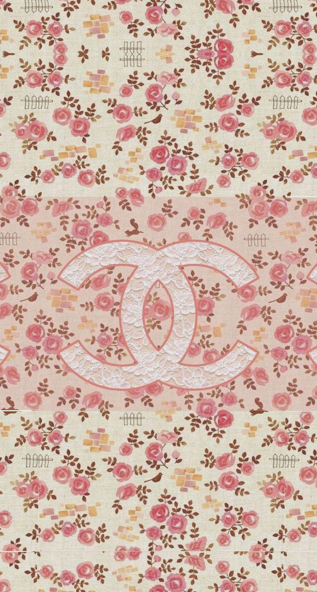 Coco Chanel Flowers Pattern Logo iPhone Plus 2K Wallpaper K