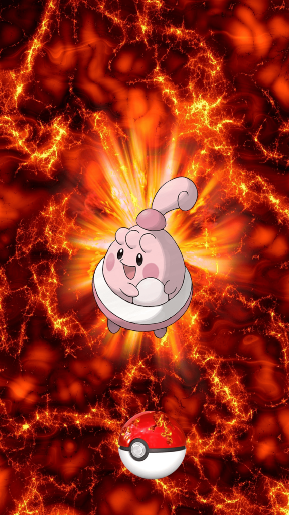 Fire Pokeball Happiny p Pinpuku Egg from Chansey holding luck